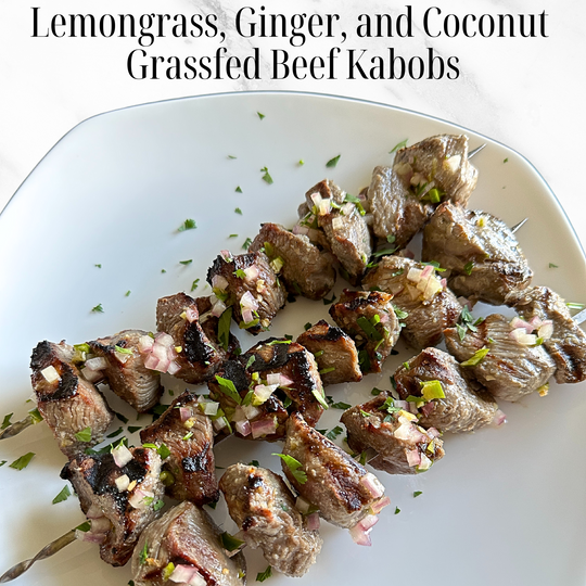 Lemongrass, Ginger, and Coconut Grassfed Beef Kabobs Recipe
