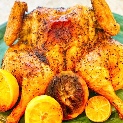 Pasture Raised Roasted Whole Chicken with Citrus Pan Sauce Recipe