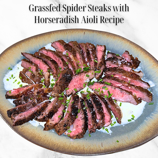 Grassfed Spider Steak with Horseradish Aioli Recipe