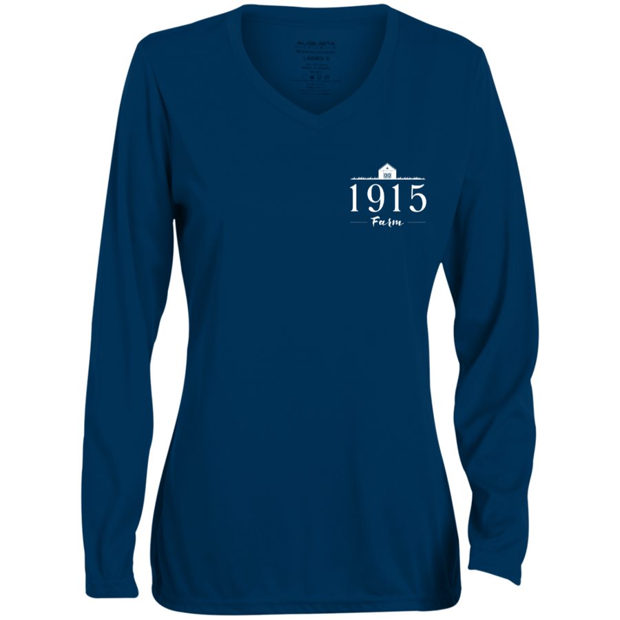 1915 Farm Logo Women's V-Neck Long Sleeve Shirt