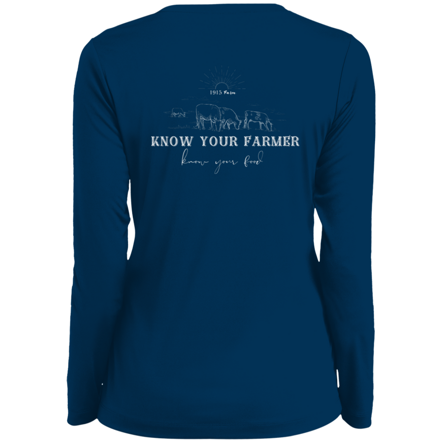 1915 Farm Know Your Farmer V-Neck Long Sleeve