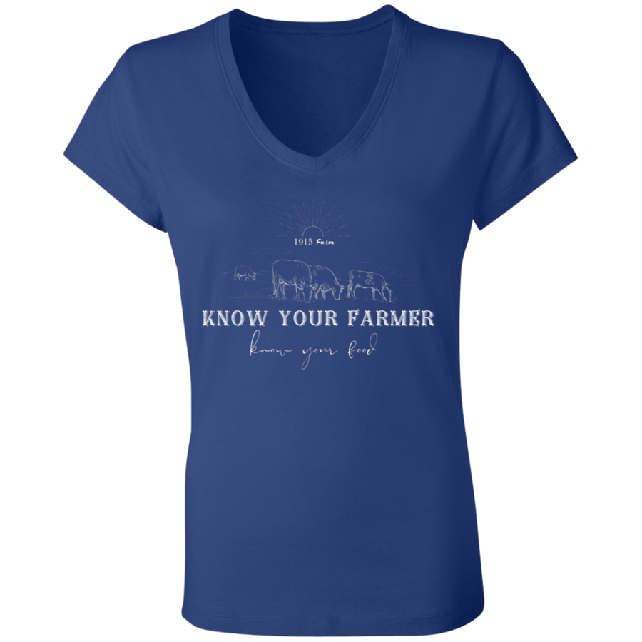 1915 Farm Know Your Farmer V-Neck T-Shirt