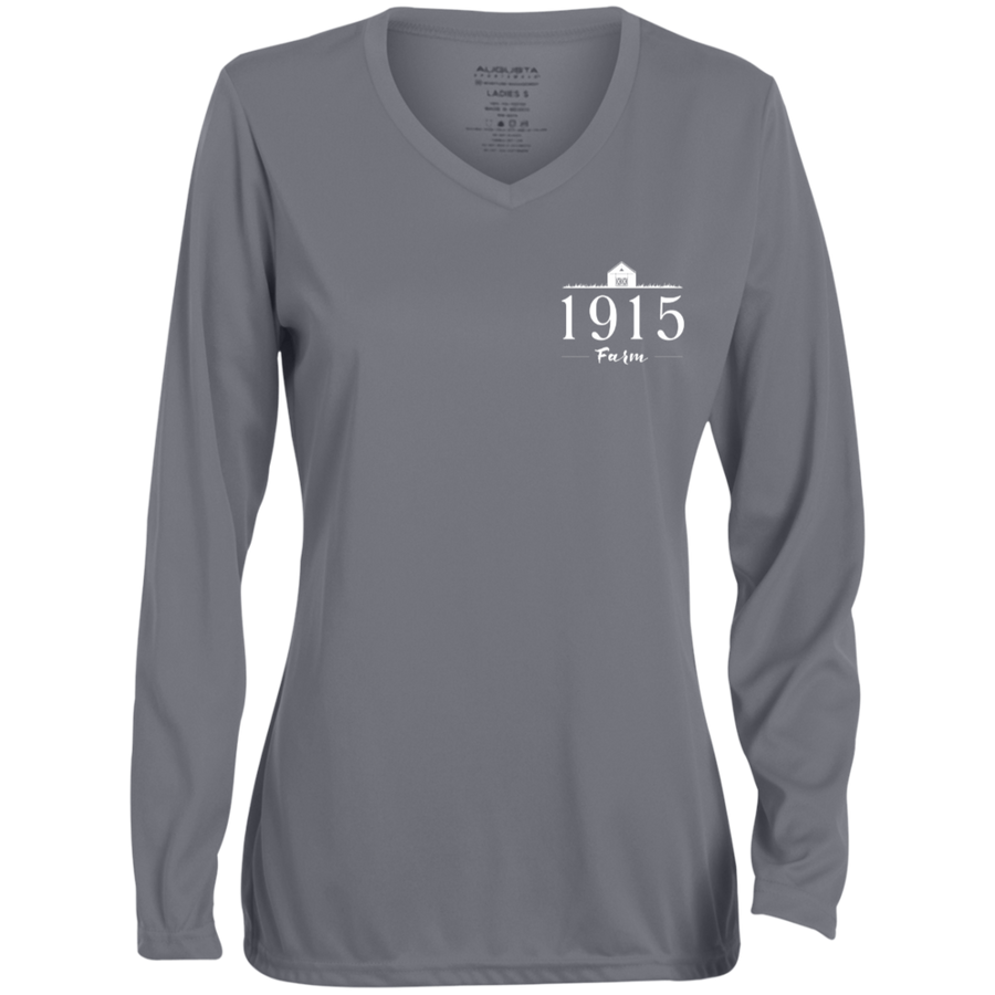 1915 Farm Logo Women's V-Neck Long Sleeve Shirt