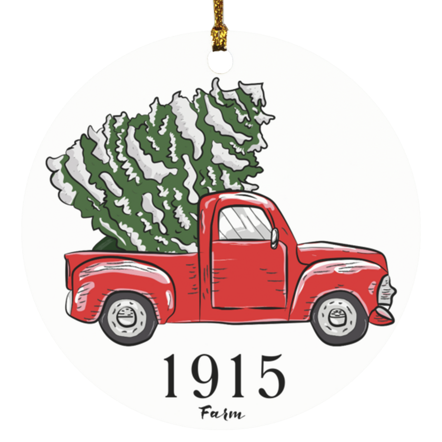 1915 Farm Christmas Tree Truck Ornament *Ships Free*