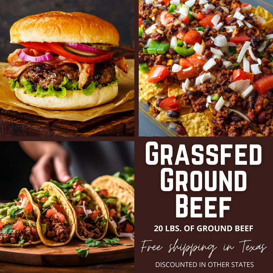 Grassfed Ground Beef Subscription – 20 pounds