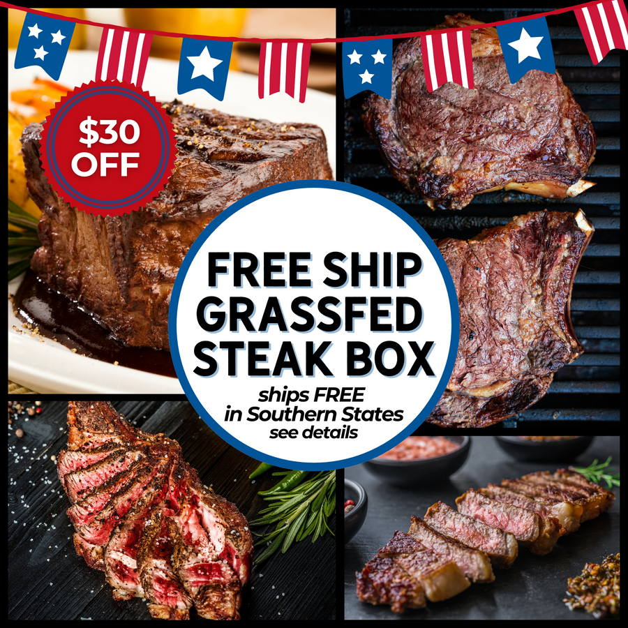 Grassfed Beef Steak Box - Free Shipping in Southern States!